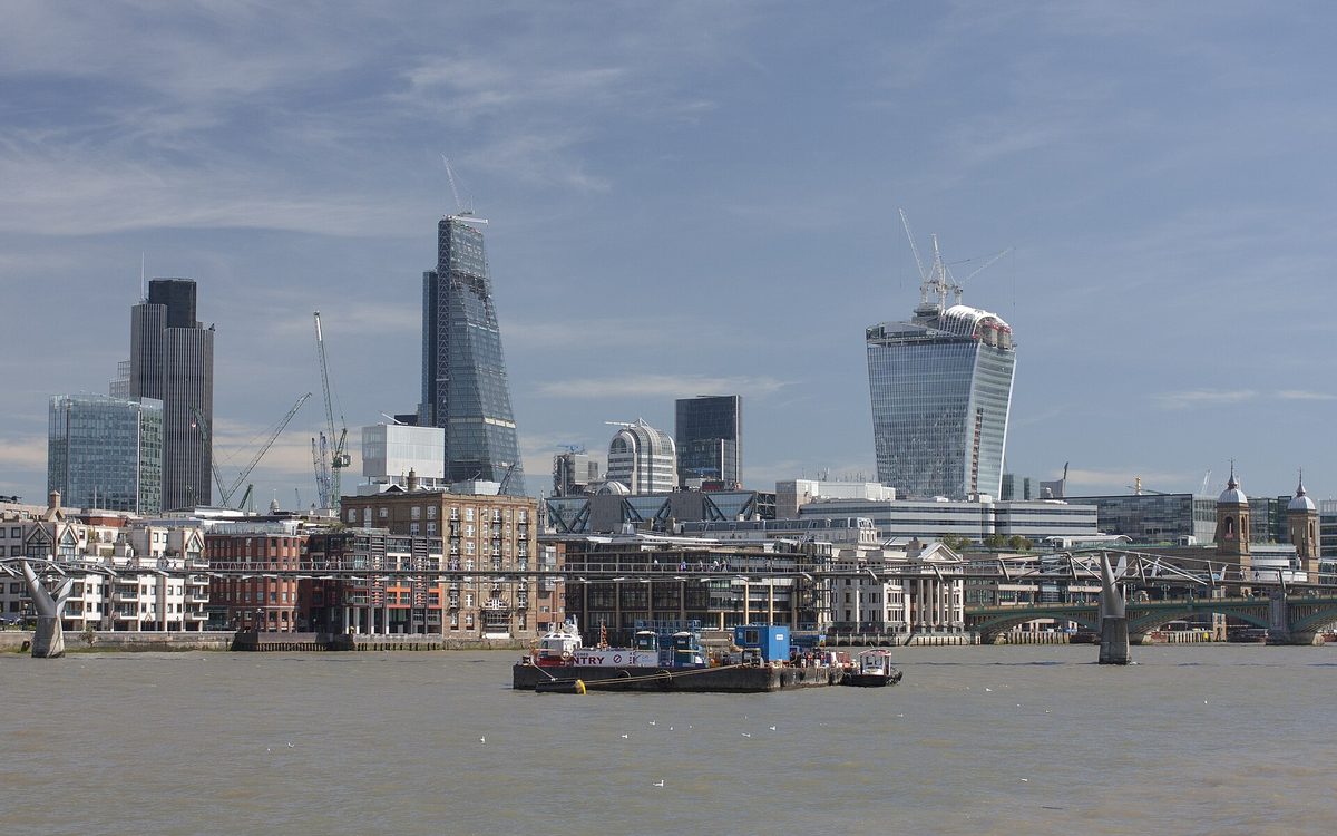 The City of London skyline seen across the Thames