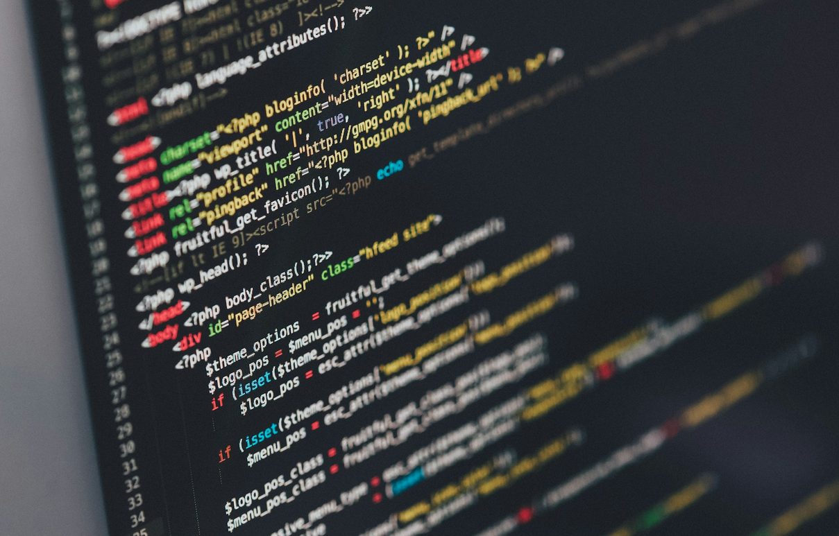 Program code on a screen