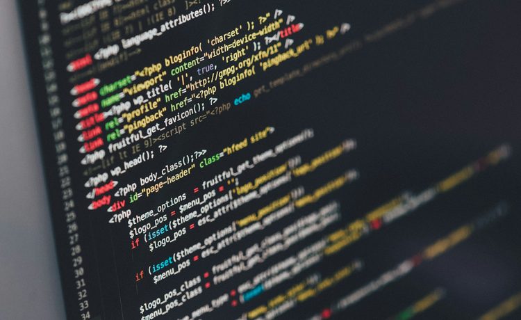 Program code on a screen