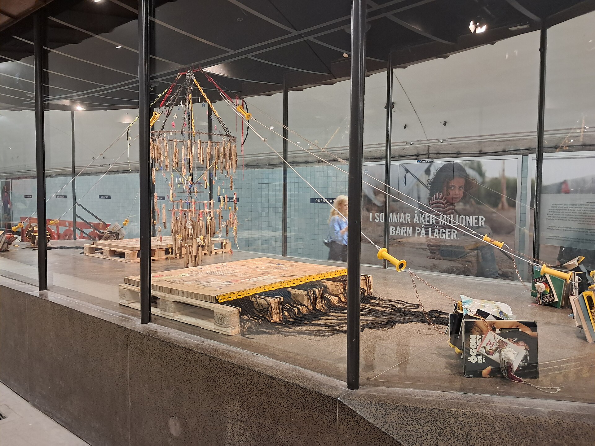 A 3 dimensional artwork - Photographed in a Stockholm subway station