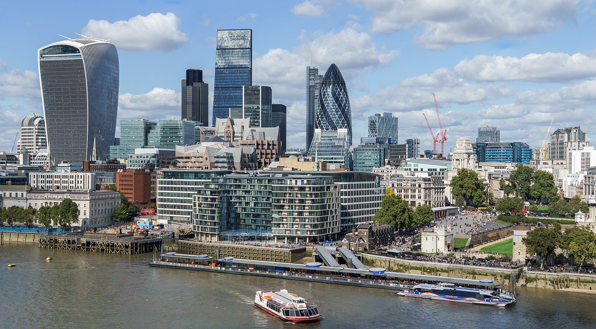 City of London skyline from London City Hall - Sept 2015 - Crop Aligned