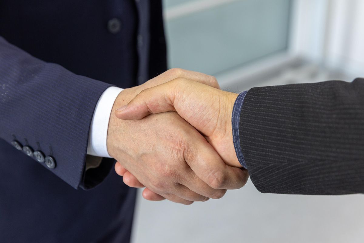 Professional handshake between business partners
