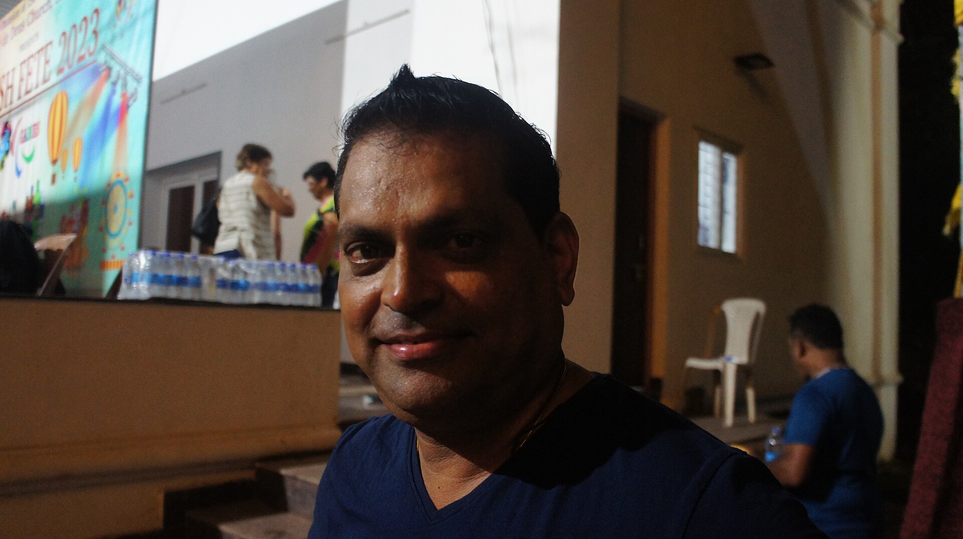 Actor from The Konkani tiatr (traditional theatre) stage. Prince Jacob's troupe. May 2023. 53