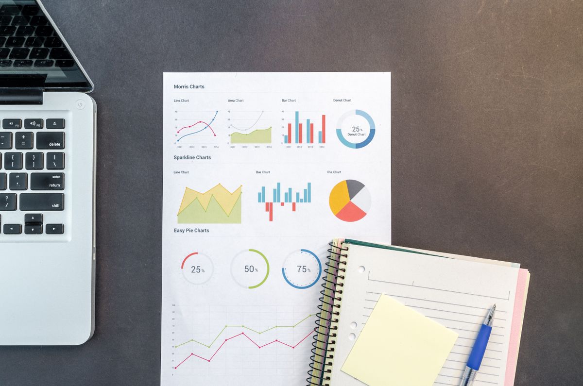 Notebook and charts