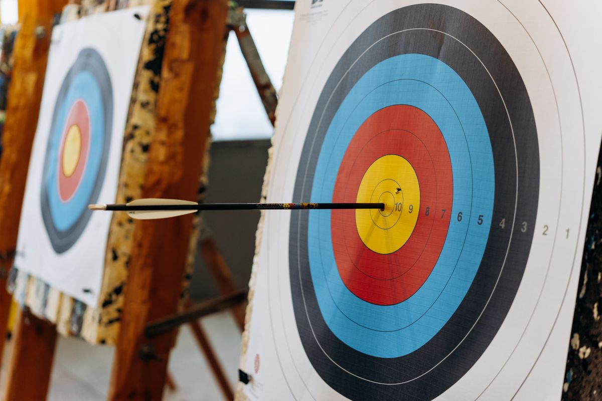 Arrow on the bullseye