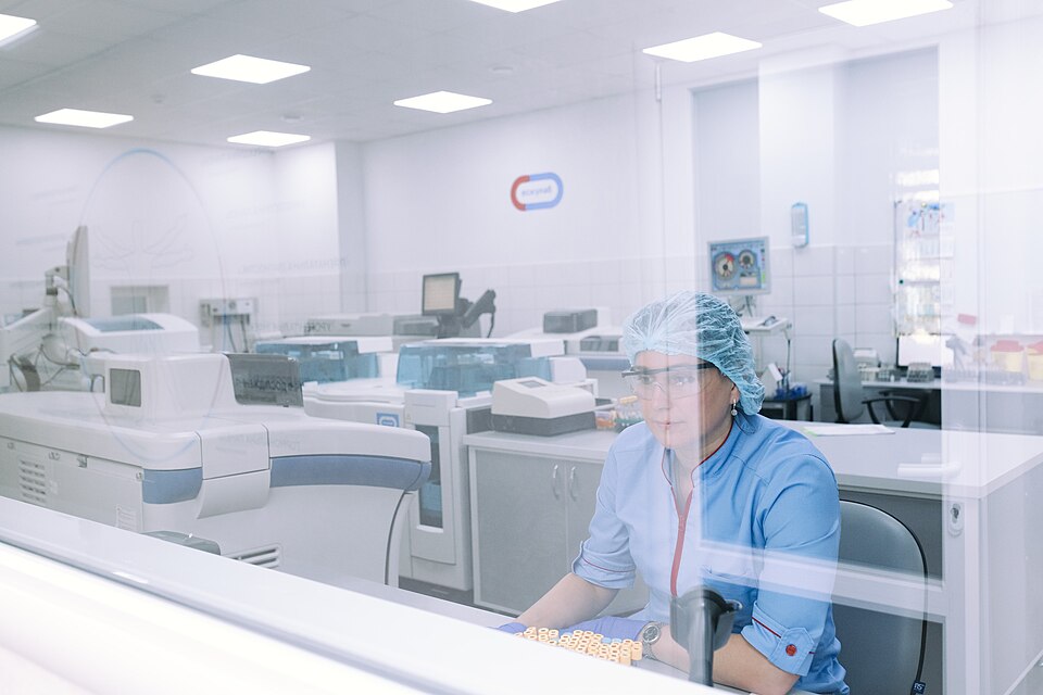 A scientist working in a laboratory